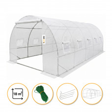 Посилена садова теплиця парник LEOBRO Garden 18м2 White (LB-18M25W)