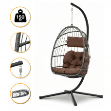 Підвісне крісло-кокон LEOBRO Brown (LB-1059)