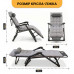 Розкладне крісло ліжко з подушкою LEOBRO Black (LB-1141)