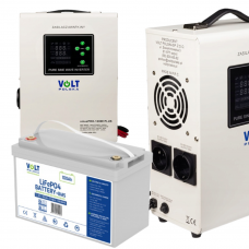 Аварійний комплект інвертор Volt Polska SINUS PRO 1200 E PLUS 800/1200W + Акумулятор LiFePO4 100 Аh 12,8V