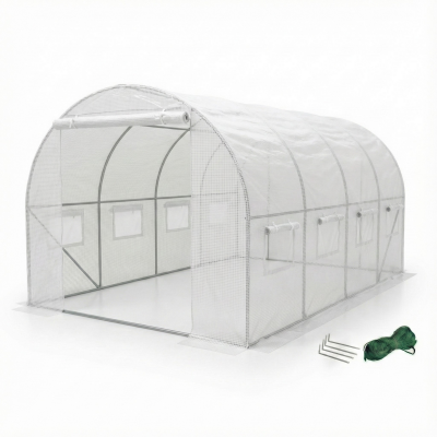 Посилена садова теплиця парник LEOBRO Garden 10м2 White (LB-G106-WHT)