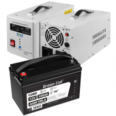 Комплект Volt Polska SINUS PRO 1000 E 12/230V 700/1000W + Акумулятор Green Cell AGM 100Ah 12V