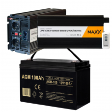 Комплект аварійного живлення 4SUN MAXX SINUS 4000W + Акумулятор VOLT AGM 100Ah (20А) Комплект аварійного живлення 4SUN MAXX SINUS 4000W + Акумулятор VOLT AGM 100Ah (20А)