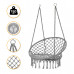 Підвісне плетене крісло-гойдалка LEOBRO Boho XL 80 см Grey (LB-1104)