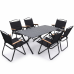 Комплект туристичний - LEOBRO Camp Black XL 117х59х41 см та 6 крісел Camp Black L