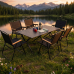 Комплект туристичний - LEOBRO Camp Black XL 117х59х41 см та 6 крісел Camp Black L