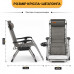 Посилений шезлонг до 150кг LEOBRO Zero Gravity Premium Plaid (LB-1140)