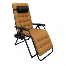 Розкладне крісло шезлонг LEOBRO Zero Gravity Premium Plus Brown (LB-ZGC-K2-BRN)