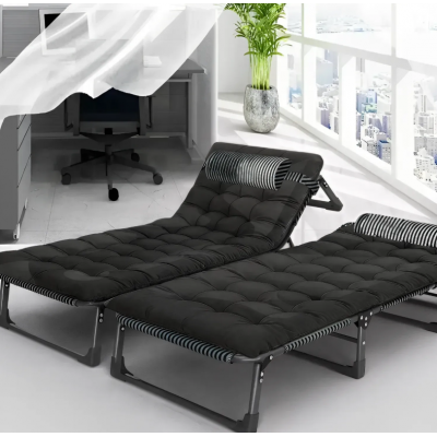 Розкладне ліжко (розкладачка) з матрацом і подушкою LEOBRO Striped (LB-FB-A1-STR)