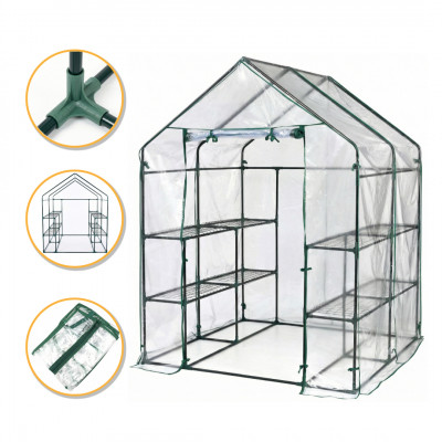 Стелаж-теплиця LEOBRO 143x143x195 см на 8 полиць (LB-G123)