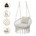 Підвісне плетене крісло-гойдалка LEOBRO Boho Comfort XL 80 см Cream (LB-1109) Підвісне плетене крісло-гойдалка LEOBRO Boho Comfort XL 80 см Cream (LB-1109)