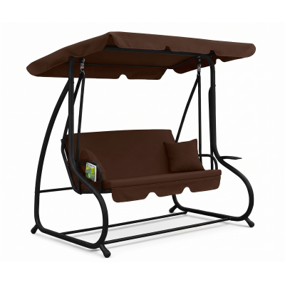 Велика гойдалка з подушками LEOBRO Luxury Brown (LB-1044)