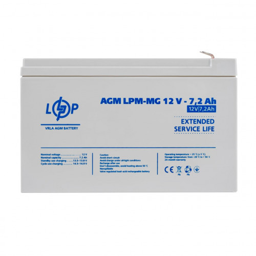 Акумулятор мультигелевий LPM-MG 12V - 7.2 Ah