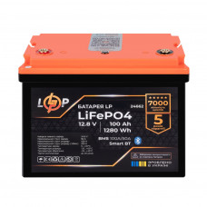 Акумулятор LP LiFePO4 12,8V - 100 Ah (1280Wh) (BMS 100A/50А) пластик Smart BT