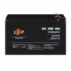 Тяговий свинцево-кислотний AGM акумулятор LP 6-DZM-9 Ah