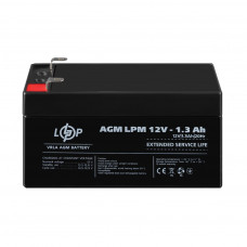 Акумулятор AGM LPM 12V - 1.3 Ah