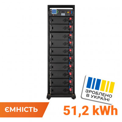 Акумулятор LP LiFePO4 Battery HVM 512V 100Ah (51200 Wh) BMS 125А AB Lrack black