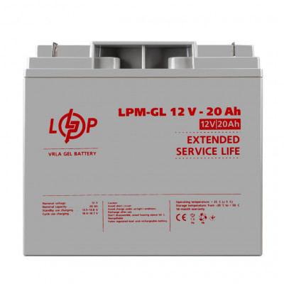 Розпродаж Акумулятор гелевий LPM-GL 12V - 20 Ah