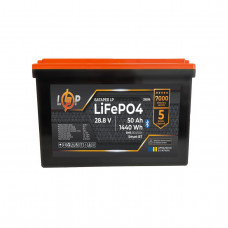 Акумулятор LP LiFePO4 28,8V (9S) - 50 Ah (1440Wh) (BMS 80A/50А) пластик Smart BT