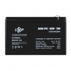 Тяговий свинцево-кислотний AGM акумулятор LP 6-DZM-7 AhВентилятор 120 мм 3pin + 4pin (Molex живлення) LP F12NBD