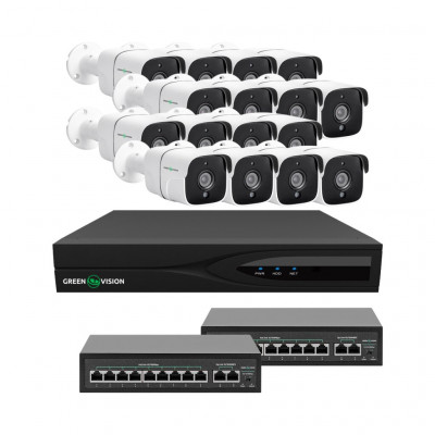Комплект відеоспостереження на 16 камер GV-IP-K-W88/16 5MP
