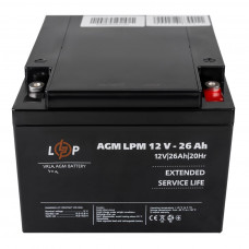 Акумулятор AGM LPM 12V - 26 Ah під болт М5