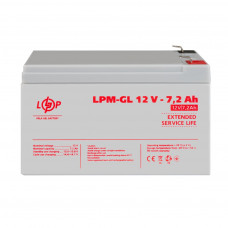 Акумулятор гелевий LPM-GL 12V - 7.2 Ah