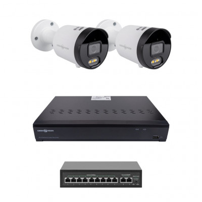 ¶Комплект відеоспостереження на 2 камери GV-IP-K-W102/2 4MP (Ultra AI)