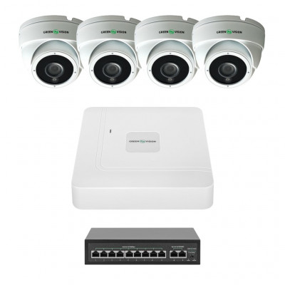 Комплект відеоспостереження на 4 камери GV-IP-K-W99/4 4MP