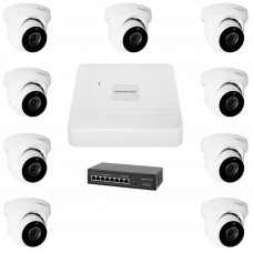 Комплект відеоспостереження на 9 камер GV-IP-K-W77/09 5MP