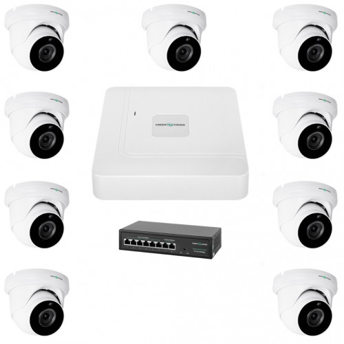 Комплект відеоспостереження на 9 камер GV-IP-K-W77/09 5MP
