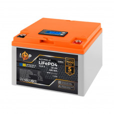 Акумулятор LP LiFePO4 12,8V - 32 Ah (410Wh) (BMS 50А/25A) пластик LCD для ДБЖ
