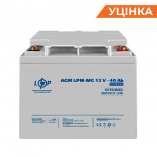 Розпродаж (3874) Акумулятор мультигелевий AGM LPM-MG 12V - 40 Ah 09/2023
