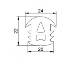 Ущільнювач для сонячних панелей (24*22*20 мм), EPDM
