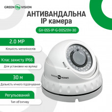 Антивандальна IP камера GV-055-IP-G-DOS20V-30