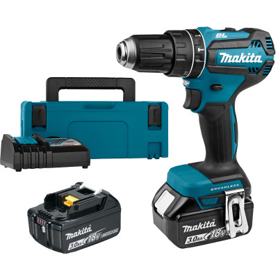 Акумуляторний дриль-шурупокрут з ударом Makita DHP485RFJ