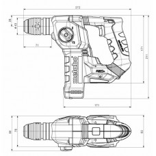 Акумуляторний перфоратор Metabo BH 18 LTX BL 16 АКБ 4,0 Ah, metaBOX (600324800)