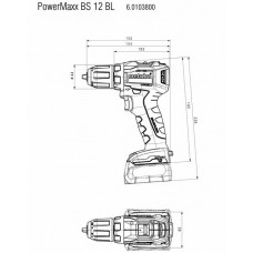 Акумуляторний шурупокрут Metabo PowerMaxx BS 12 BL каркас (601038890) (без акумулятора і ЗП)