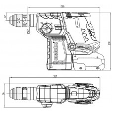 Акумуляторний перфоратор Metabo KH 18 LTX BL 24 Q (601714660)