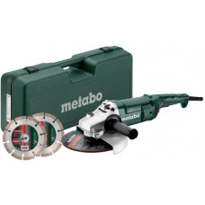 Кутова шліфувальна машина Metabo WE 2200-230 (кейс + диски) (691081000)