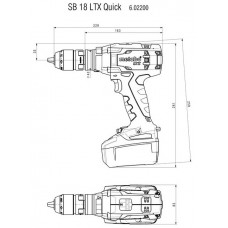 Дриль Metabo SB 18 LTX Quick -каркас (602200840) (без акумулятора і ЗП)