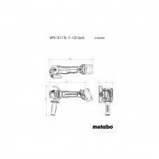 Акумуляторна кутова шліфмашина Metabo WPB 18 LT BL 11-125 Quick (18 В, без АКБ, 125 мм) (613059850)