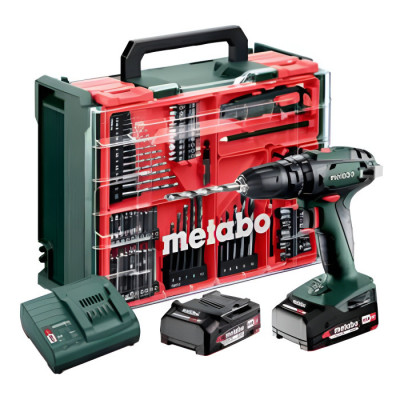 Акумуляторний ударний дриль-шурупокрут Metabo SB 18, 2 акб 18 V 2.0 Ah, з/п SC 30, у кейсі