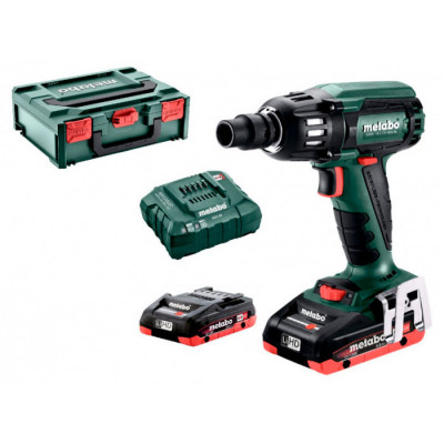 Акумуляторний ударний гайковерт Metabo SSW 18 LTX 400 BL, 2 акб 18 В LiHD 4.0 Ah, з/п, кейс