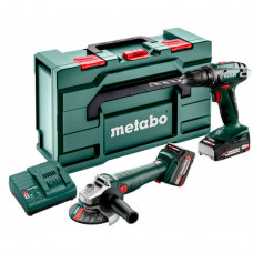 Набір акумуляторних інструментів Metabo Combo Set 2.4.3 18 V, 1 акб 18 В Li-Power 2.0 Ah, 1 акб 18 В Li-Power 4.0 Ah, з/п, кейс MetaBox 165 L