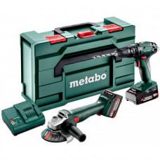 Набір акумуляторних інструментів Metabo Combo Set 2.4.4 18 V, 1 акб 18 В Li-Power 2.0 Ah, 1 акб 18 В Li-Power 4.0 Ah, з/п, кейс MetaBox 165 L