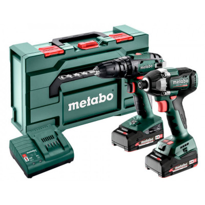 Набір акумуляторних інструментів Metabo Combo Set 2.8.5 18 V, 2 акб 18 В Li-Power 2.0 Ah, з/п, кейс MetaBox 145 L