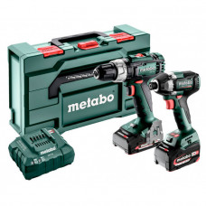 Набір акумуляторних інструментів Metabo Combo Set 2.8.6 18V, 1 акб 18 В Li-Power 2.0 Ah, 1 акб 18 В Li-Power 4.0 Ah, з/п, кейс MetaBox 145 L