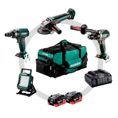 Акумуляторні інструменти в комплекті Metabo Combo Set 4.3.2 18 V, 2 акб 18 В LiHD 10.0 Ah, з/п , сумка