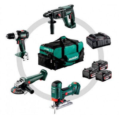 Набір акумуляторних інструментів Metabo Combo 4.3, 3 акб 18 В Li-Power 4.0 Ah, з/п, сумка